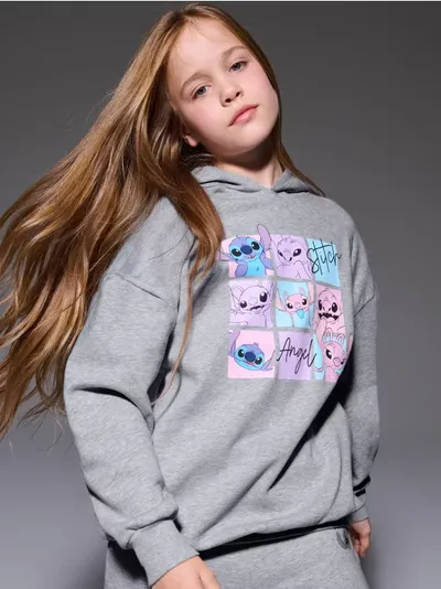 Hoodie s printom Lilo & Stitch