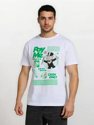 Pamučna majica s printom Monopoly