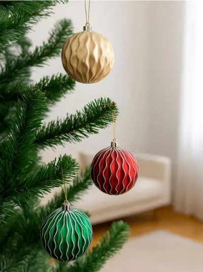 Set od 3 božićnih kuglica