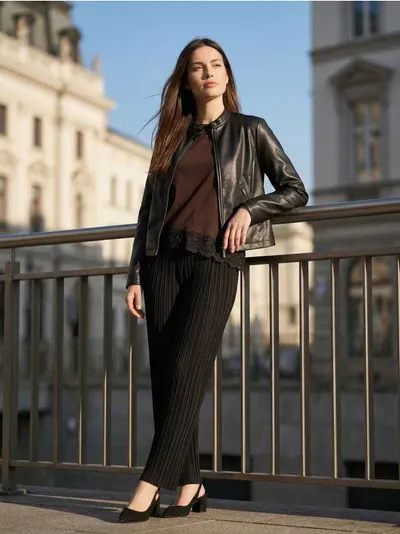 Biker jakna od umjetne kože