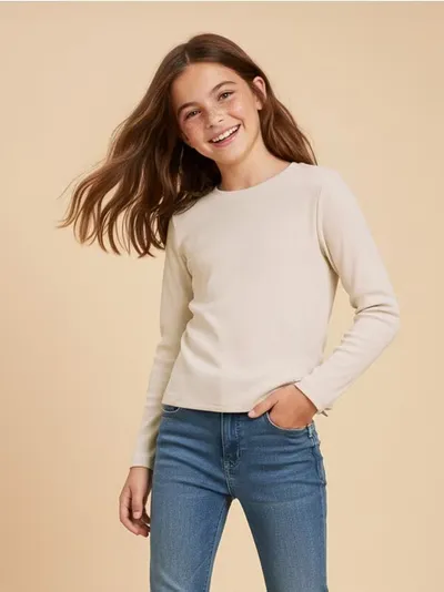 Bluza od debele rebraste pletenine