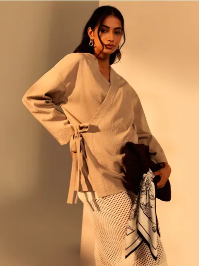 Sako kimono kroja sa dodatkom viskoze