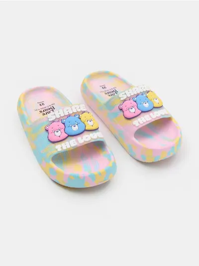 Tie-dye papuče sa 3D aplikacijom Care Bears