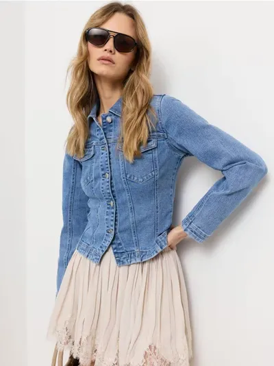 Prilagođena jeans jakna