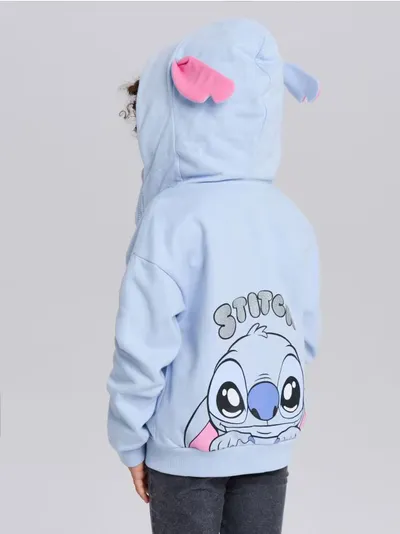 Dukserica na patent sa kapuljačom Lilo & Stitch