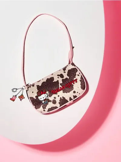 Hello Kitty torba sa veštačkim krznom u western stilu