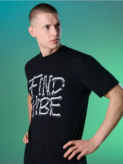 Pamučna majica s natpisom Find Vibe
