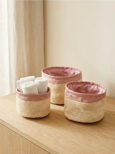 Set pletenih korpi za skladištenje 3 pack