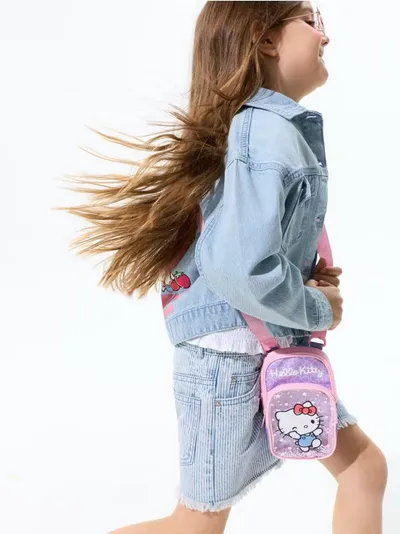 Torba za telefon preko ramena sa šljokičastim punjenjem Hello Kitty