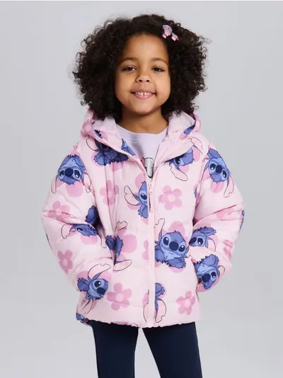 Kviltana puffer jakna sa kapuljačom Stitch