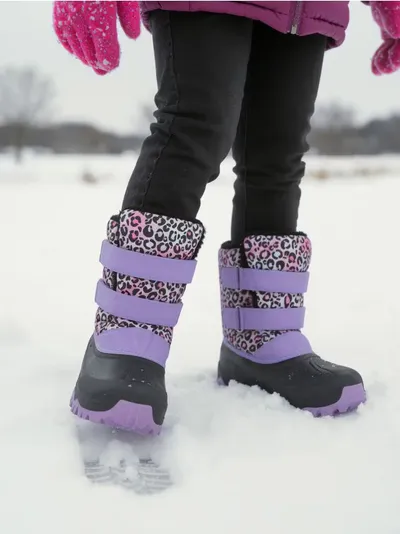 Čizme za sneg sa leopardim printom, na čičak