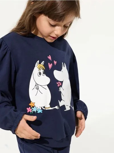 Dukserica s okruglim izrezom i printom Moomin