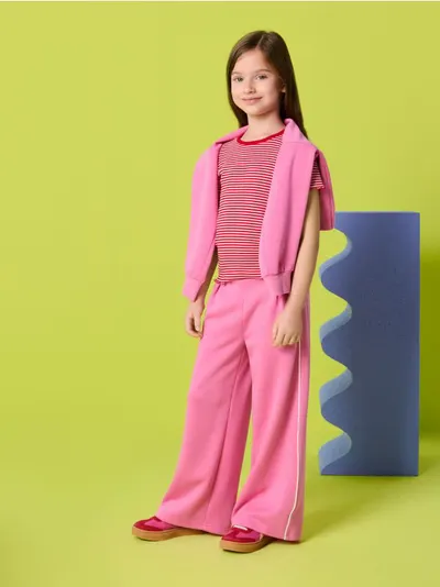 Wide leg pantalone sa mješavinom viskoze Active