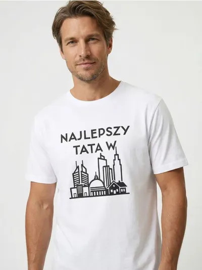 Pamučna majica s natpisom Najlepszy Tata w Mieście