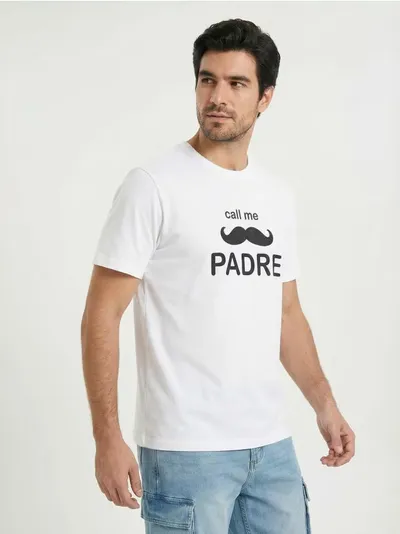Pamučna majica s natpisom Call Me Padre