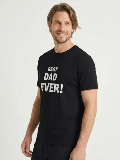 Pamučna majica s natpisom Best Dad Ever