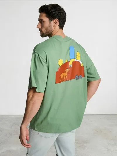 Pamučna majica s printom na leđima The Simpsons
