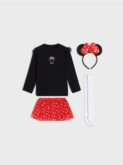 Set: bluza, suknja, trak za kosu i tajice Minnie Mouse