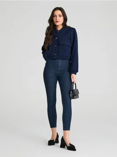 High waist skinny farmerke