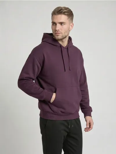 Comfort fit dukserica s kapuljačom i dodatkom pamuka