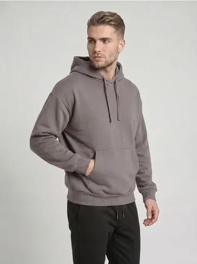 Comfort fit dukserica s kapuljačom i dodatkom pamuka