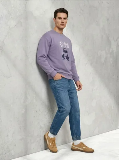 Crewneck dukserica s printom comfort
