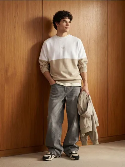 Crewneck dukserica s dodatkom pamuka