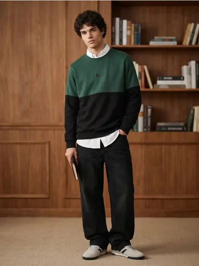 Crewneck dukserica s dodatkom pamuka