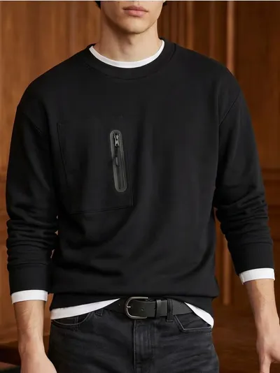 Crewneck dukserica s dodatkom pamuka