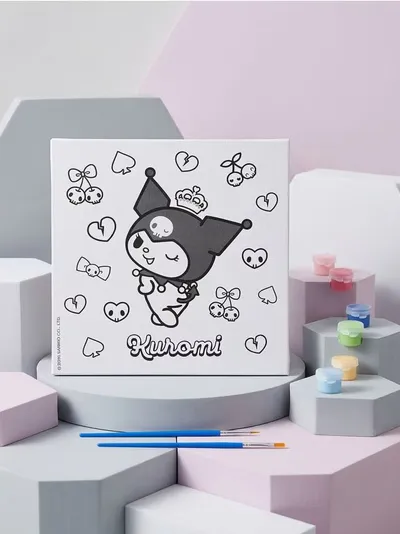 Set za slikanje na platnu s bojama i četkicom 8 pack Kuromi
