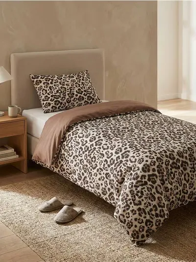 Dvostrani komplet posteljine s leopard uzorkom