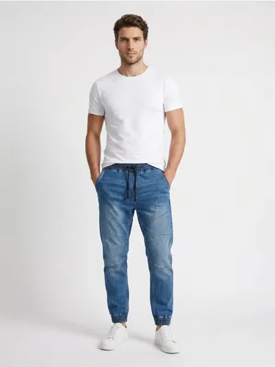 Traperice jogger s efektom pranja