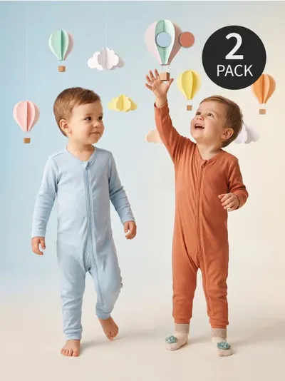 Set bebi pajaca s rajsferšlusom 2 pack