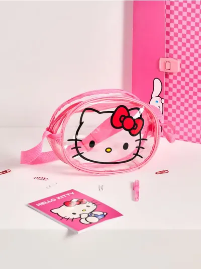 Školski set Hello Kitty sa sveskom i olovkom u providnoj torbici, 3 komada