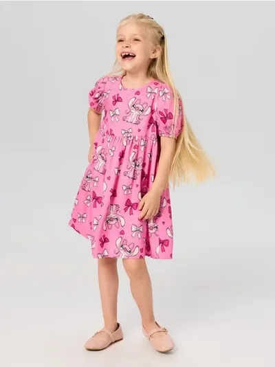 Viskozna babydoll haljina Lilo & Stitch