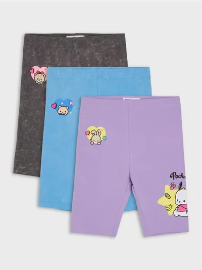 Pamučne biciklističke hlače sa štampom 3 pack Hello Kitty and Friends