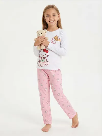 Dvodijelna pamučna pidžama Hello Kitty