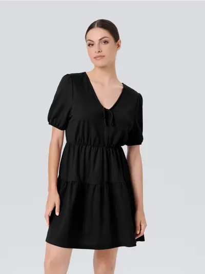 Klasična mini babydoll haljina sa viskozom