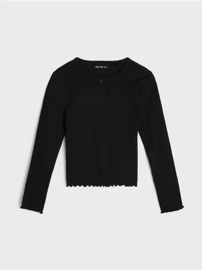 Rebrasta bluza sa dugmadima