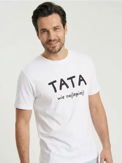 Pamučna majica s natpisom Tata Wie Najlepiej