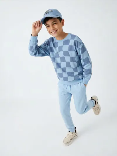 Karirana crewneck dukserica
