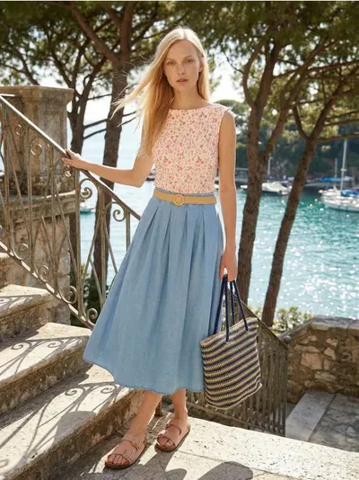 Bluza bez rukava s cvjetnim printom