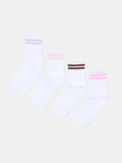 Rebraste prugaste čarape 4 pack