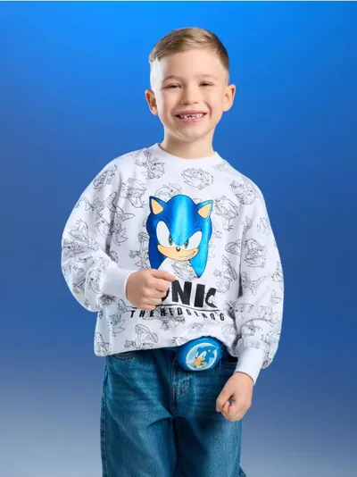 Dukserica s okruglim izrezom i printom Sonic the Hedgehog