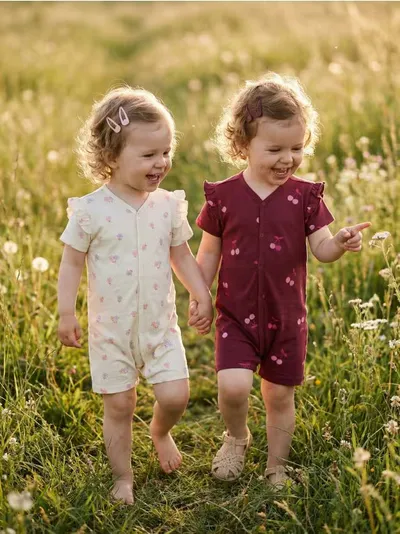 2-pack pamučni rampersi sa printom