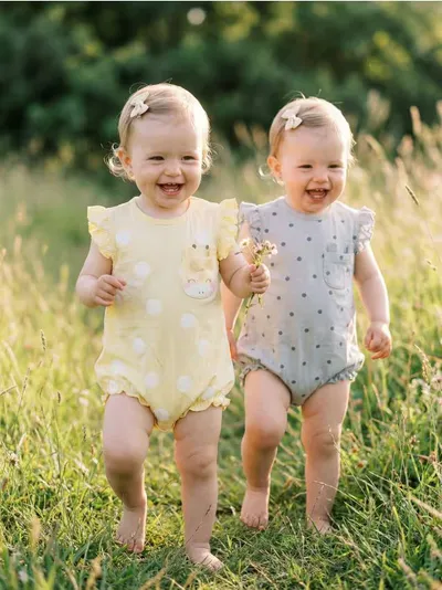 Pamučni body s ukrasnim volanima 2 pack