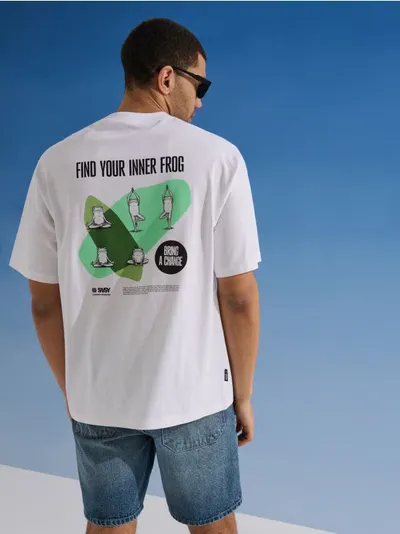 Pamučna majica s printom žabe