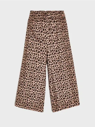 Viskozne pantalone s leopardskim uzorkom