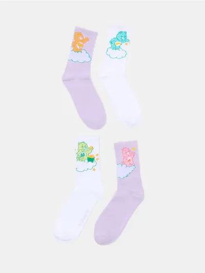 Rebraste čarape 4 pack Care Bears