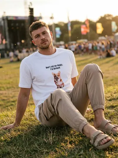 Pamučna majica sa printom psa